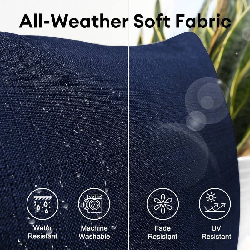 FINCATI 25.6" × 25.6" Outdoor Cushion Cover, Replacement Slipcover for Sofa Cushions, Patio Seat Cover 25.6 Inches (COVER ONLY!)