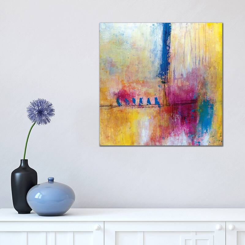 iCanvas "Birds On A Wire" by Deb Chaney Canvas Print - 18x18x1.5