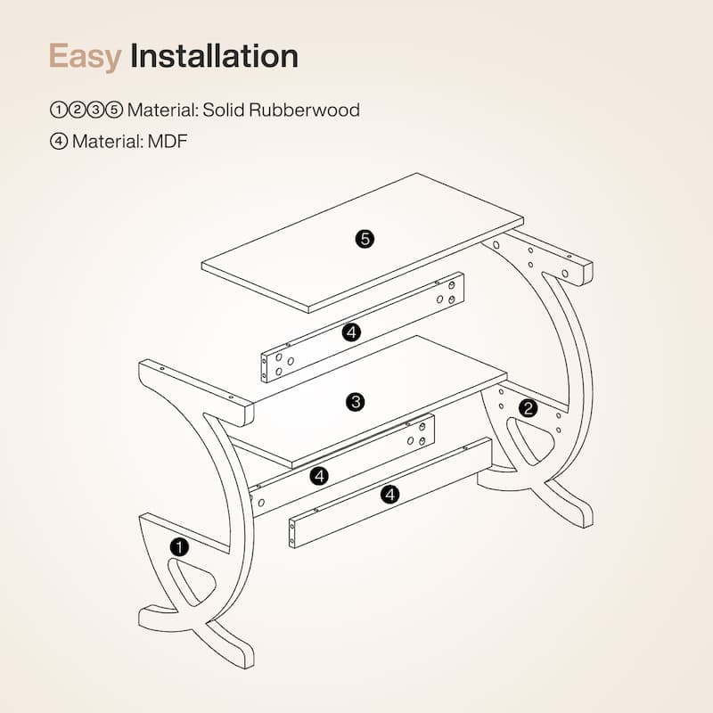 21.6" Mid Century Modern Nightstand with Drawer, Natural Wood Grain Print