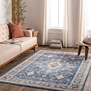 Livabliss Truva Navy Vintage Medallion Area Rug