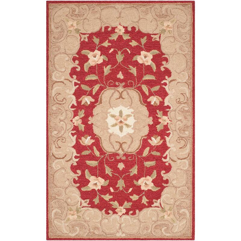 SAFAVIEH Handmade Easy Care Abida Oriental Rug - 3' x 5' - Rust/Sage