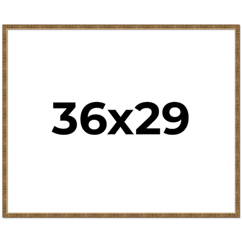 36x29 Frame Black Real Wood Picture Frame Kingsley Gold Distressed Photo Frame with UV Acrylic Foam Board Backing &