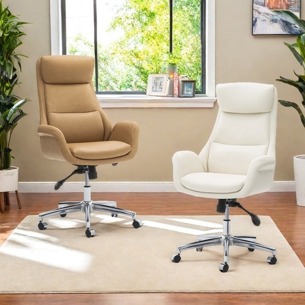 Glitzhome Modern High Back Adjustable Swivel Office Chair Glitzhome Modern High Back Adjustable Swivel Office Chair