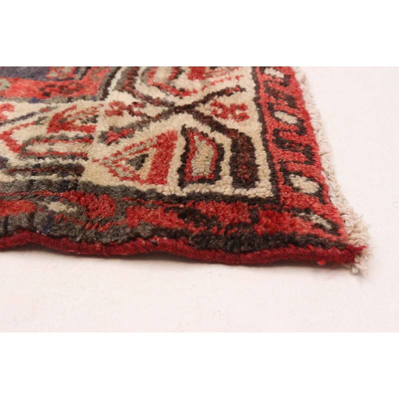 ECARPETGALLERY Hand-knotted Andelz Navy Wool Rug - 3'8 x 11'2