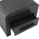 preview thumbnail 8 of 22, Christopher Knight Home - Mina Modern 2-Drawer Nightstand with Black Metal Handles