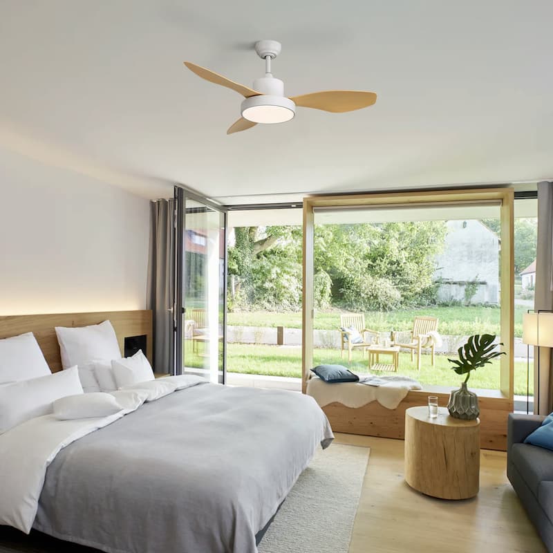 47" Modern Dimmable LED Ceiling Fan with Light and Remote
