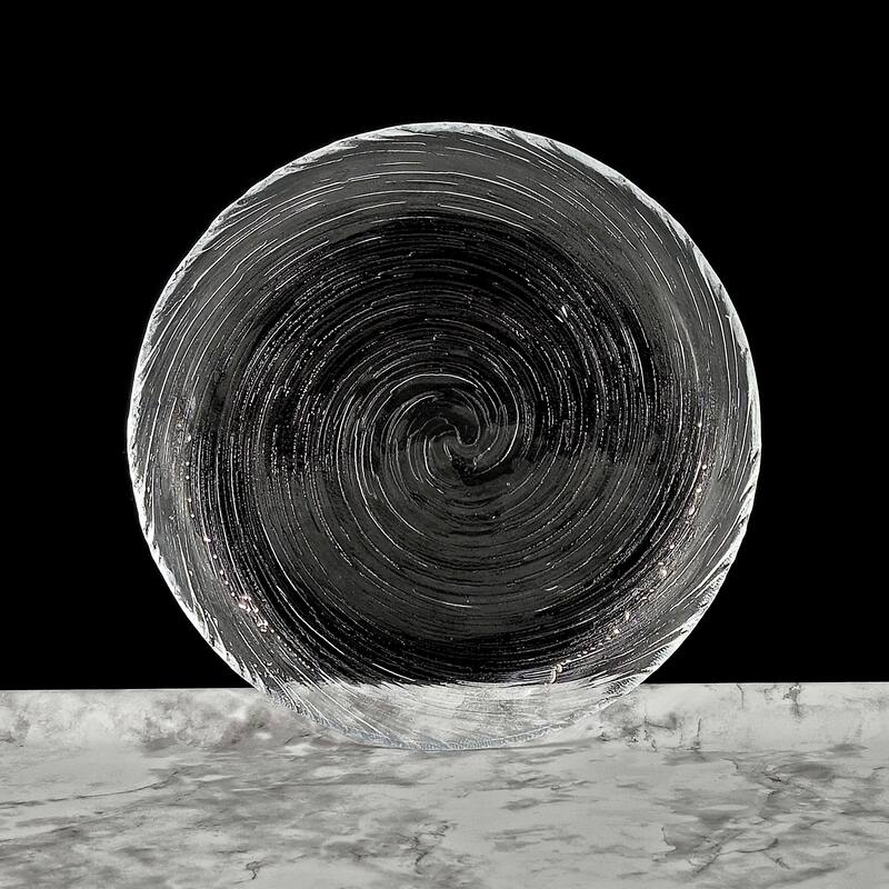 Versatile Glass Salad Plates with Vortex Pattern Perfect for Everyday Meals and Special Events