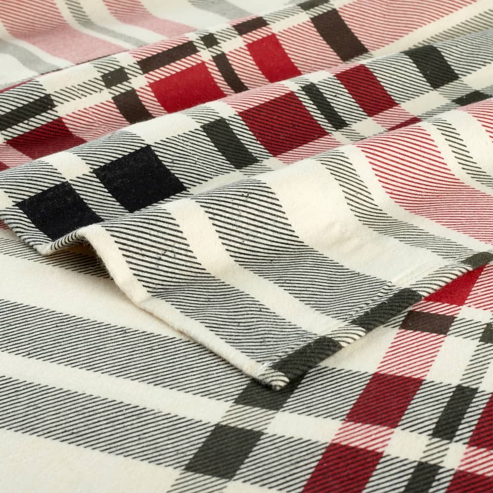 Pointehaven Flannel 180 GSM Brushed Cotton Oversized Pillowcases Pair