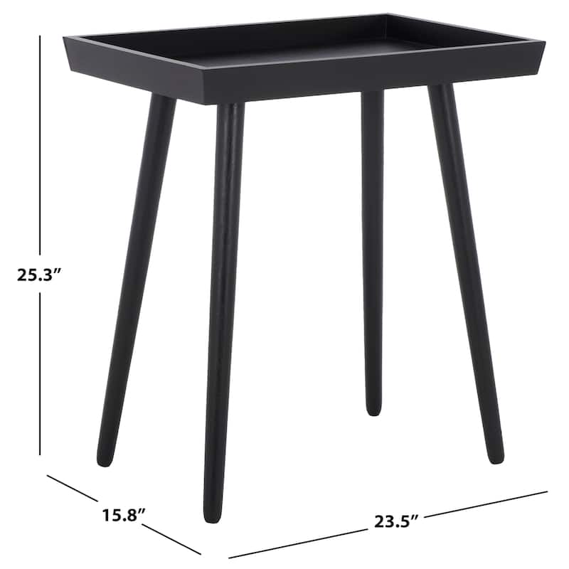 SAFAVIEH Fanica Tray Accent Table - 24Wx16Dx25H - Black