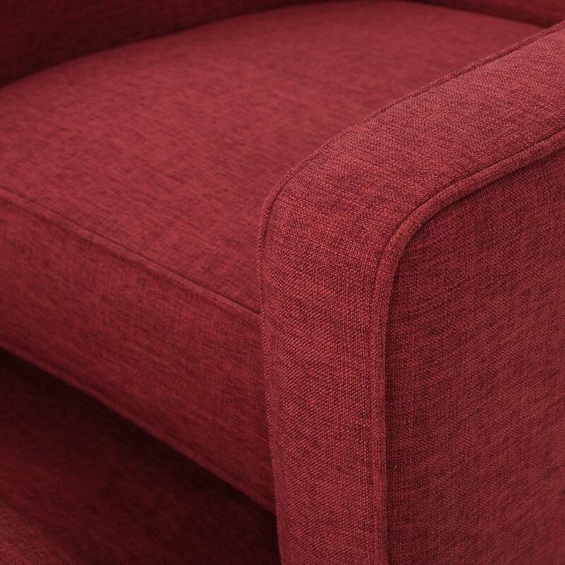 Mid-Century Modern Fabric Recliner Chair with Birch Legs by Christopher Knight Home