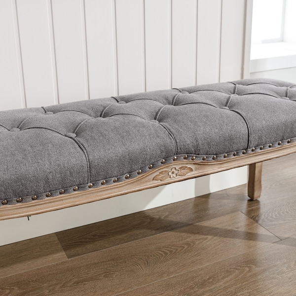 COZYMAN Modern Tufted Design Upholstered Ottoman Bench - Bed