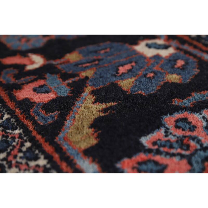 Hand Knotted Oriental 100% Wool Carpet Traditional All-Over Red Bibikabad Area Rug - 16' 7'' X 11' 7''