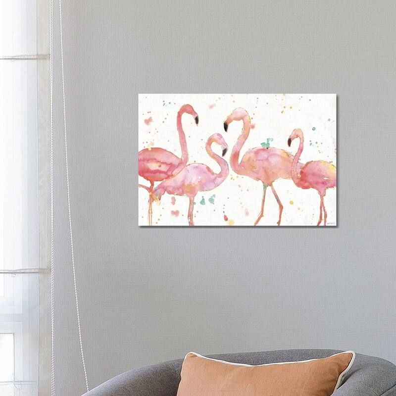 iCanvas "Flamingo Fever I" by Anne Tavoletti Canvas Print - 18x26x1.5