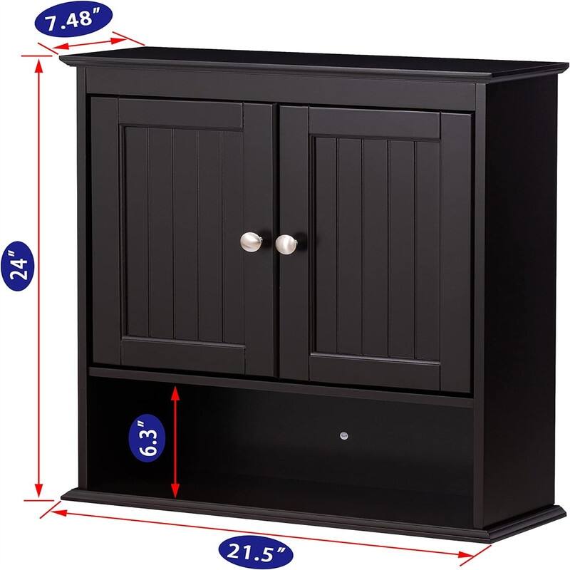 Bathroom Cabinet Wall Mounted - 7.48"D x 21.5"W x 24"H