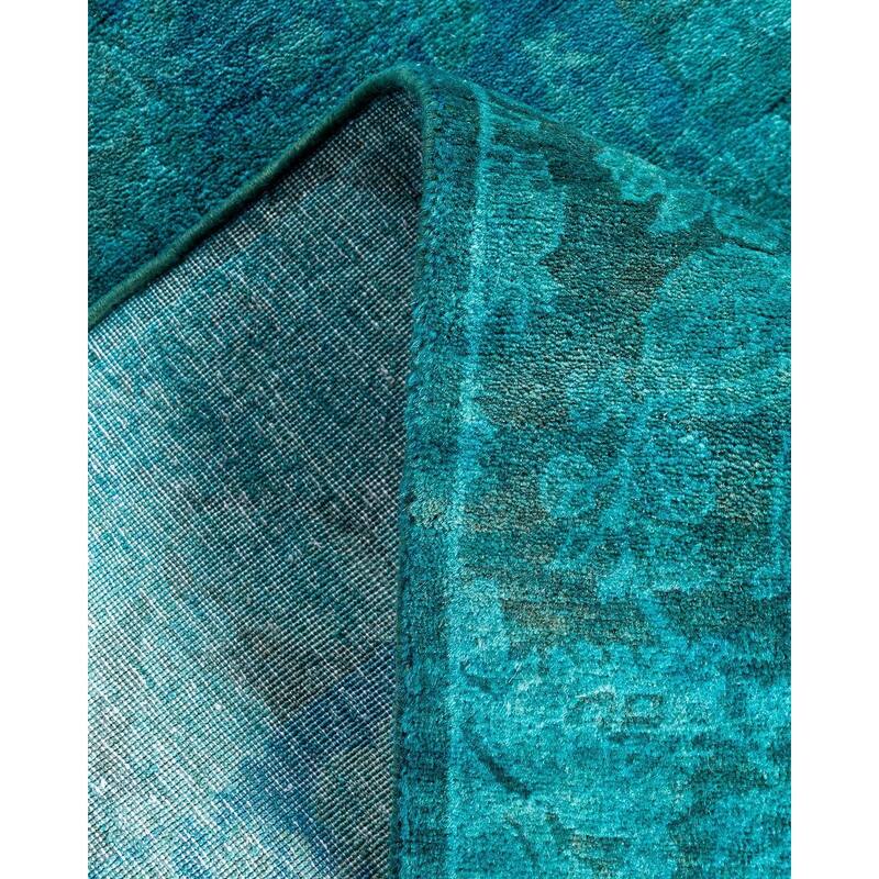 Contemporary Overdyed Wool Hand Knotted Runner - 2' 8" x 7' 10"