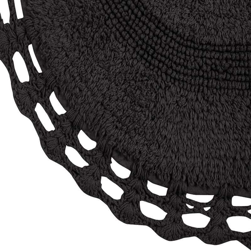 Hampton Contour Rug, Cotton Soft, Water Absorbent, Non Slip U Shape Contour Rug Machine Washable 20"x20" Contour