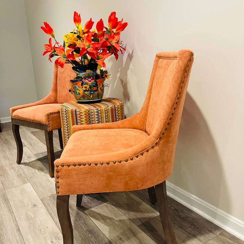 Thickened Side Dining Chair with Solid Wood Legs Set of 6