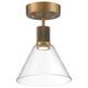Option Antique Brushed Brass / Clear Glass