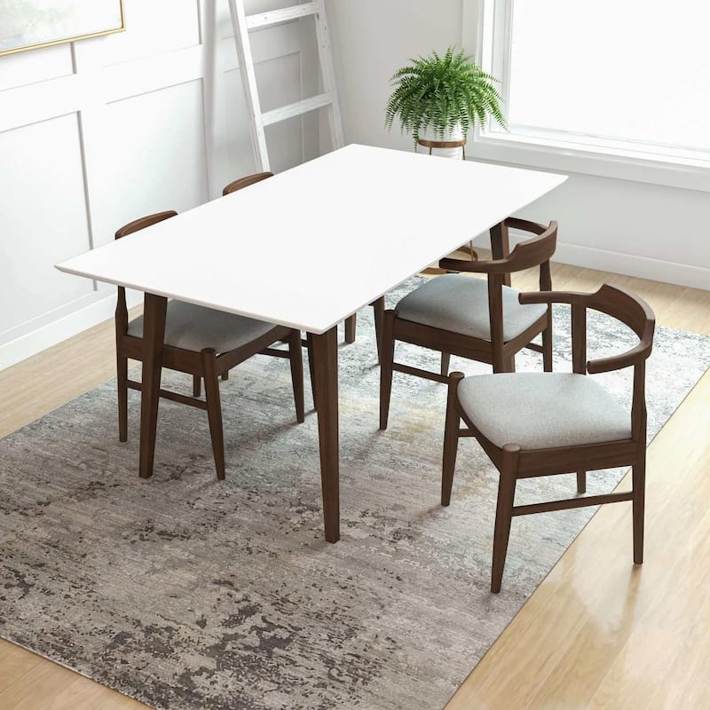 GDFStudio - Levi Modern 47" Solid Wood Rectangular Dining Table