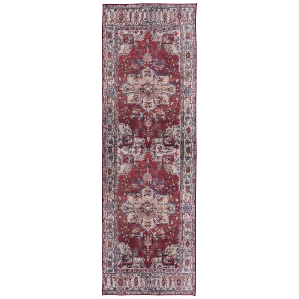 SAFAVIEH Tucson Machine Washable Slip Resistant Salome Oriental Medallion