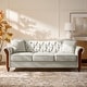 preview thumbnail 9 of 22, Mario Traditional 83"Wide Tufted Sofa With Solid Wood Legs and Pillows by HULALA HOME Linen