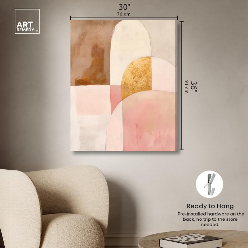Rose Quartz and Sand I Canvas by Art Remedy, Gallery Wrapped