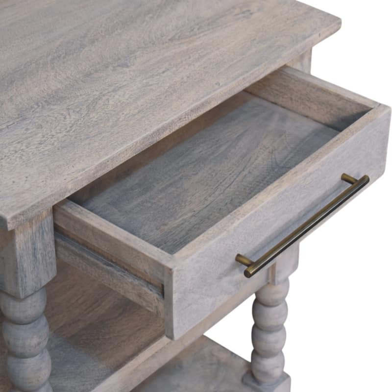 Solid Wood Barclay Acid Wash Side Table