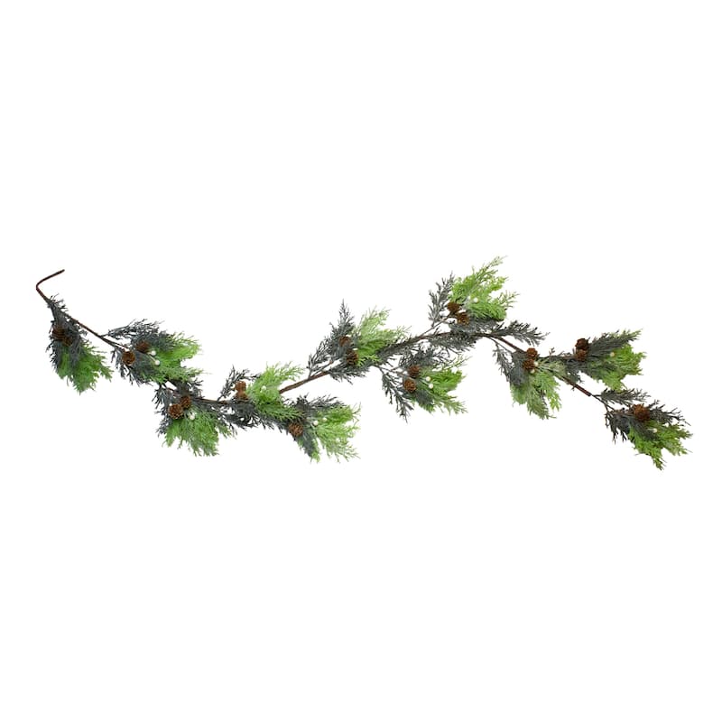 5' Berry, Cedar and Pine Cone Artificial Christmas Garland - Unlit