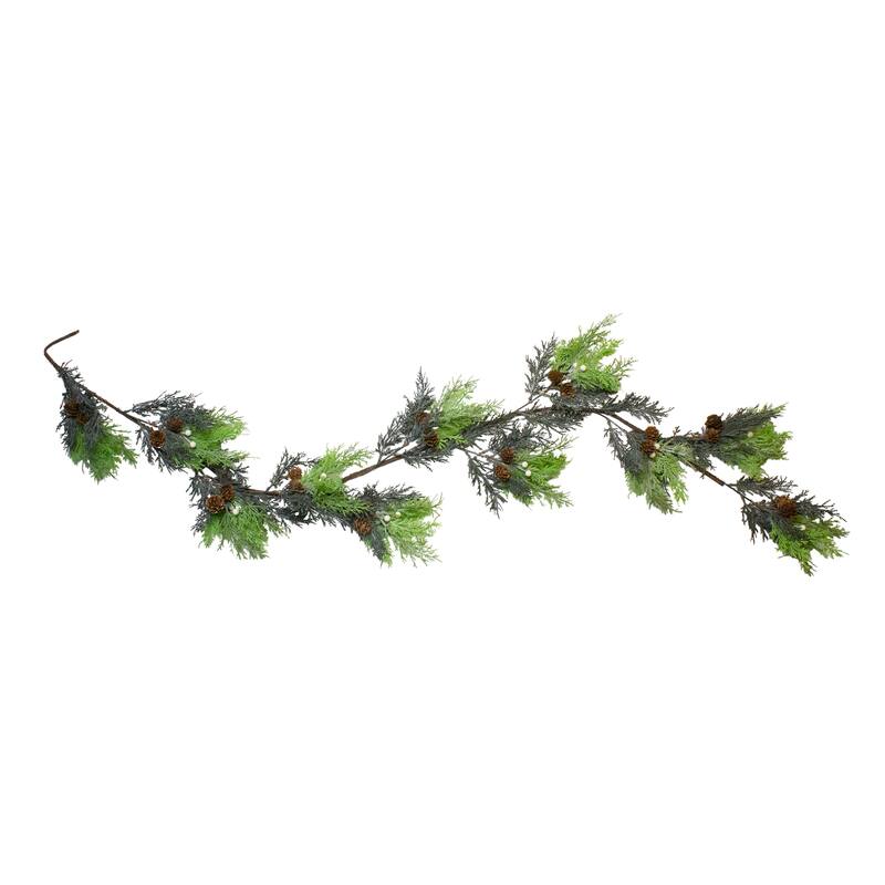 5' Berry Cedar and Pine Cone Artificial Christmas Garland - Unlit