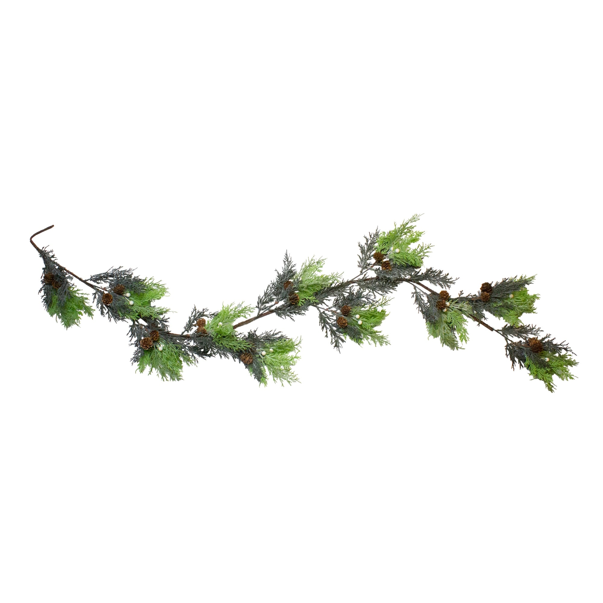 5' Berry Cedar and Pine Cone Artificial Christmas Garland - Unlit