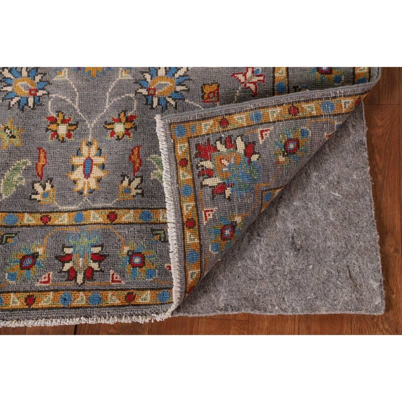 All-Over Gray Kazak Oriental Accent Rug Hand-Knotted Wool Carpet - 3'4"x 5'0"