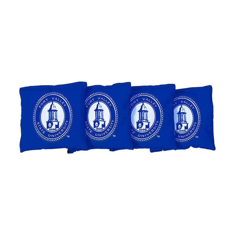 Fort Valley State Wildcats Blue Cornhole Bags - All-Weather Resin Filled
