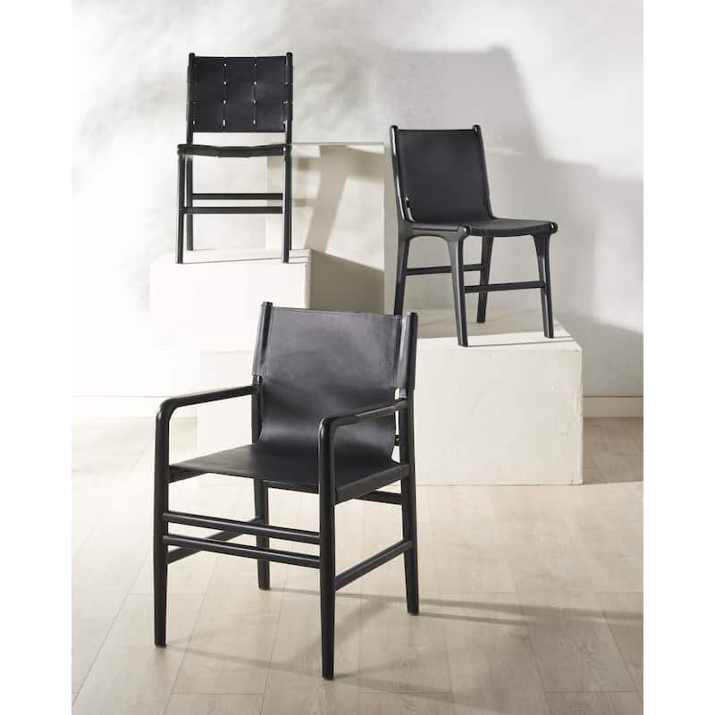 SAFAVIEH Couture Cassaphina Solid Wood Arm Chair, Fully Assembled - 22"W x 23"D x 34"H