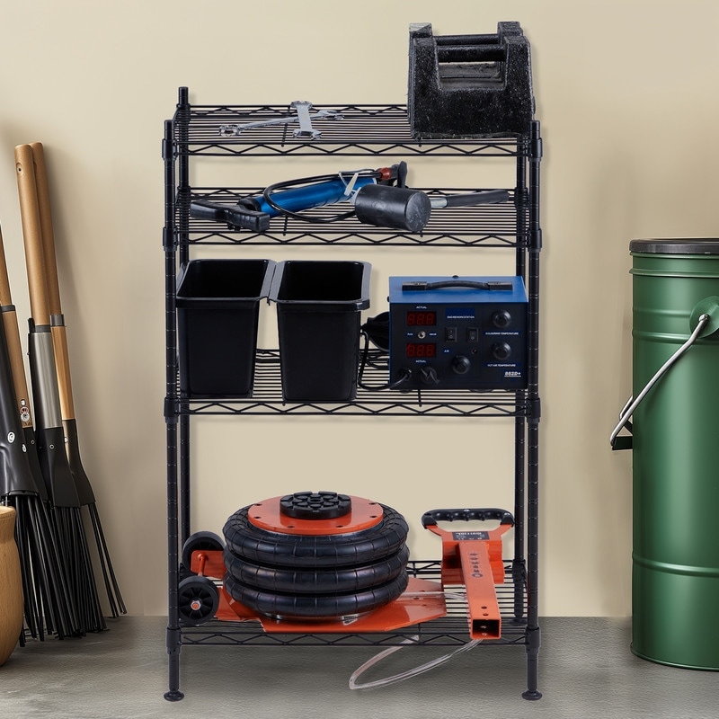 Black store utility shelf