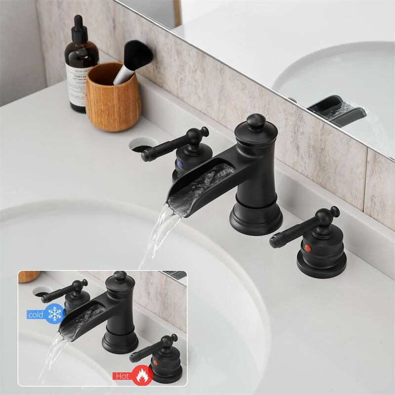Bathroom Faucets for Sink 3 Hole ORB 8 inch Widespread Sink Faucet