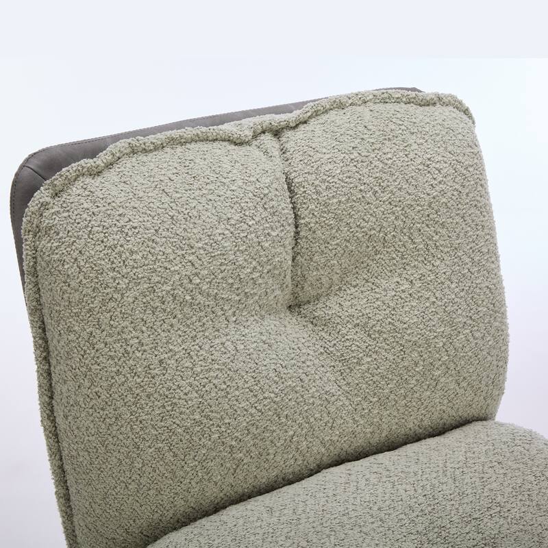 Oversize Seat Cirss Cross Chair with Wheels, Elegant Design Computer Chair, Adjustable Height 360° Rolling Swivel Chair