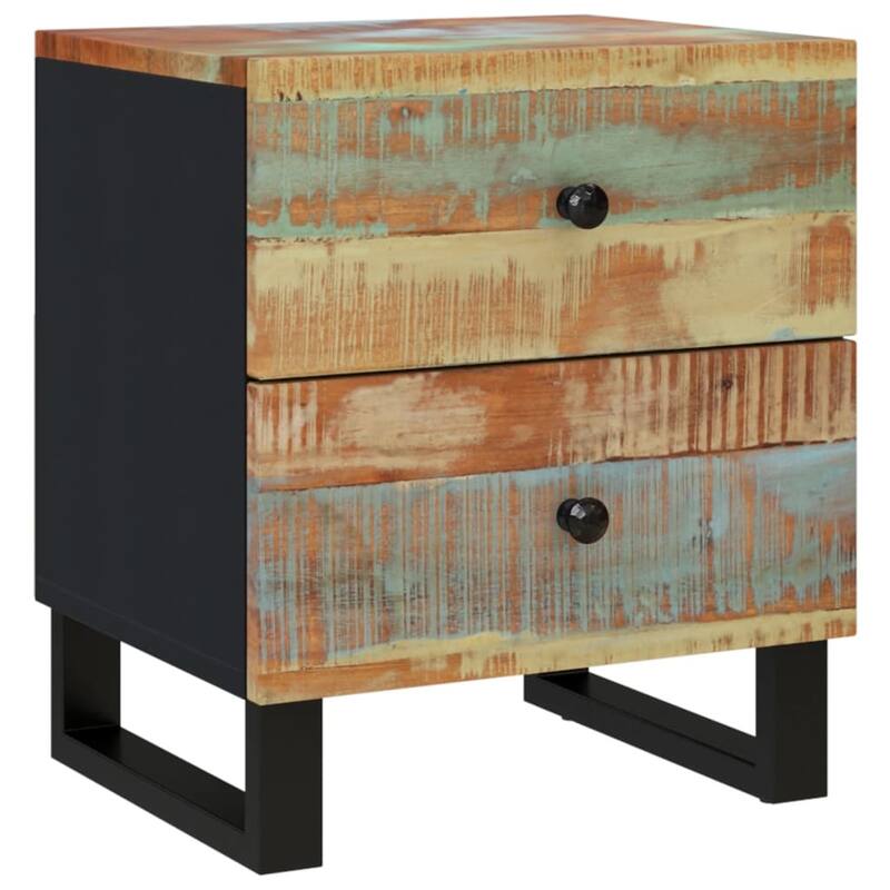 vidaXL Bedside Cabinet 15.7"x13"x18.1" Solid Wood