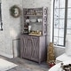 preview thumbnail 1 of 12, Figg Rustic Wood Multi-shelf Microwave Cabinet by Furniture of America Grey