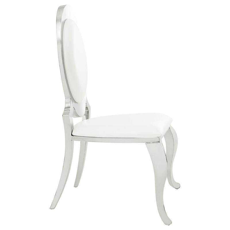 Chester Cream White Upholstered Dining Side Chair (Set of 2)