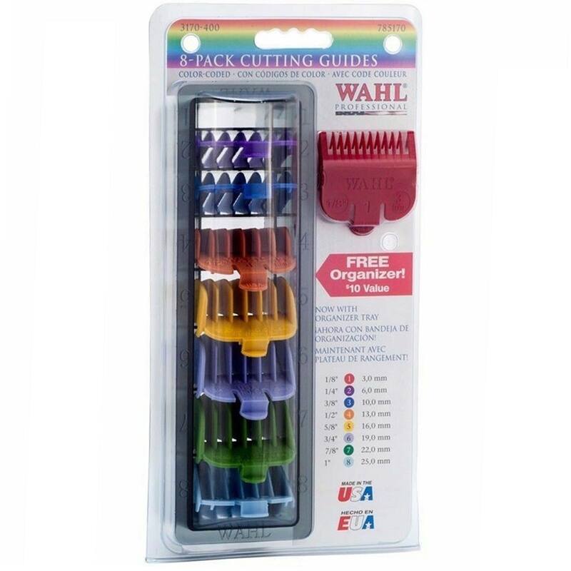 Wahl 8 Pack Cutting Guides with Organizer - Assorted #3170-400 - White