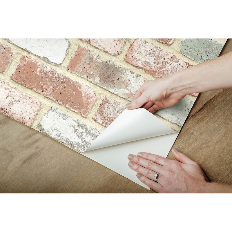 RoomMates Reclaimed Brick Peel and Stick Wallpaper