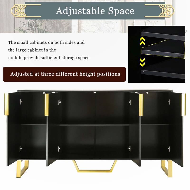 Modern sideboard with Adjustable Shelves For Kitchen