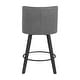 preview thumbnail 17 of 53, 26.in Swivel Bar stool PU Leather/Fabric Upholstered Counter Stool, High Back Armless Stool with Wooden Legs