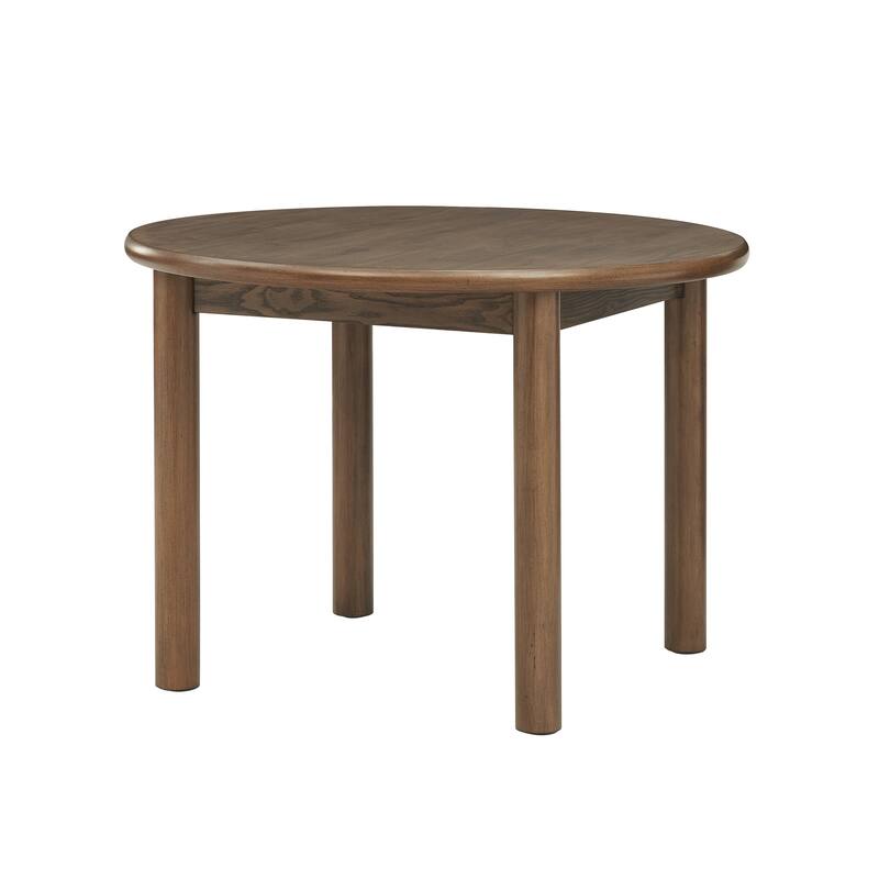 42" Round Dining Table for 4 Person, Retro Wooden Kitchen Dinner Room Table for Home Kitchen Restaurant Living Room - Walnut