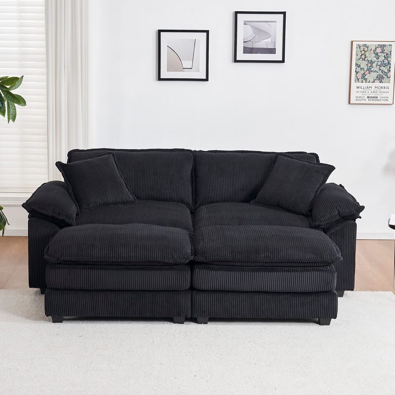 84.60" Corduroy 2 Seater Sofa