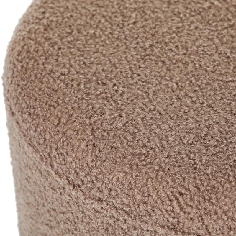 Plush Teddy Fabric Small Ottoman Foot Stool Vanity Stool for Bedroom