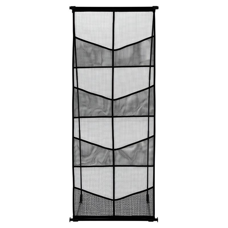 4-Tier Mesh Brochure Display Stand with 8 Pockets, Portable Rack - 20.87 x 17.32 x 52.76 in