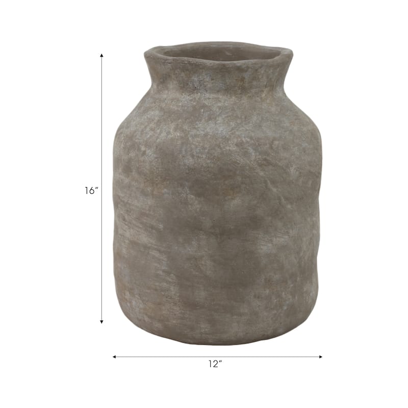 Pottery Decorative Vase Modern Stylish Handcrafted Accent Clay Rustic