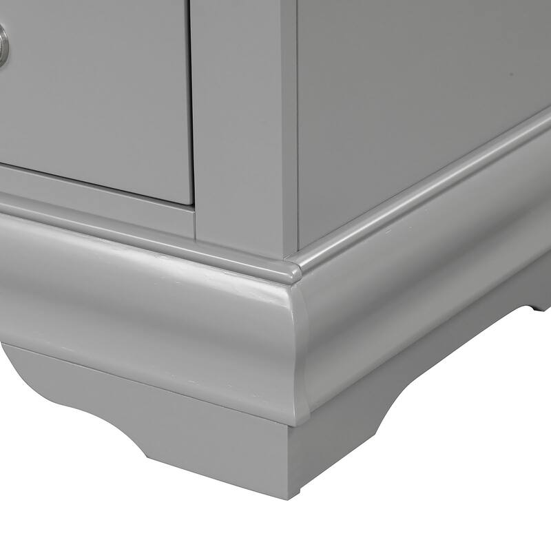 Furniture of America Mayday Modern Solid Wood 3-Piece Sleigh Bedroom Set