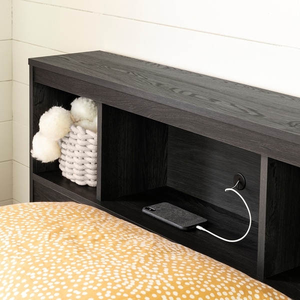 South shore store spark bookcase headboard